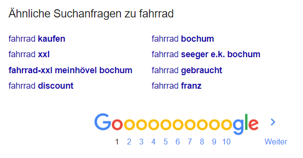 Введите поисковый запрос в строку поиска и прокрутите вниз