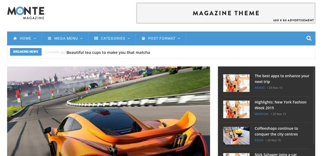 Наряду с поддержкой HD-видео, неограниченным количеством цветов обложки и различными пользовательскими типами постов, тема «Монте» отлично подходит для всех журналов